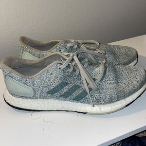 9 womens adidas blue Pureboost dpr blue workout running sneakers